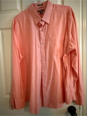 Eddie Bauer Men’s Long-Sleeve Dress Shirt - Salmon colored
